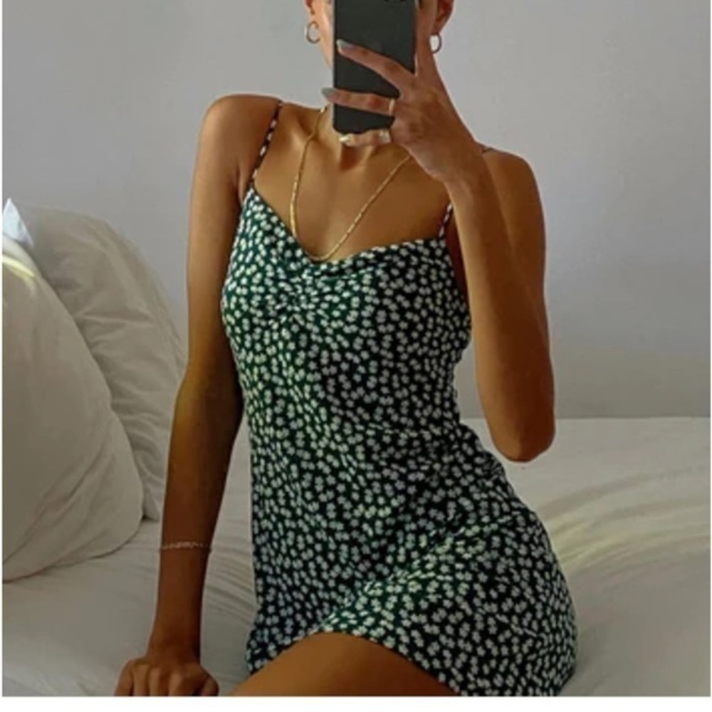 NWT Princess Polly Cylia Floral Green Mini Dress